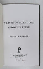 A Rhyme of Salem Town and Other Poems