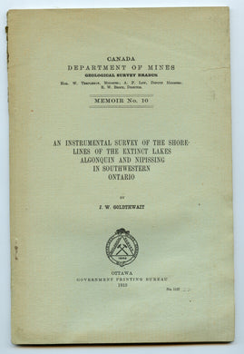 An Instrumental Survey of the Shore-Lines of the Extinct Lakes Algonquin and Nipissing in Southwestern Ontario
