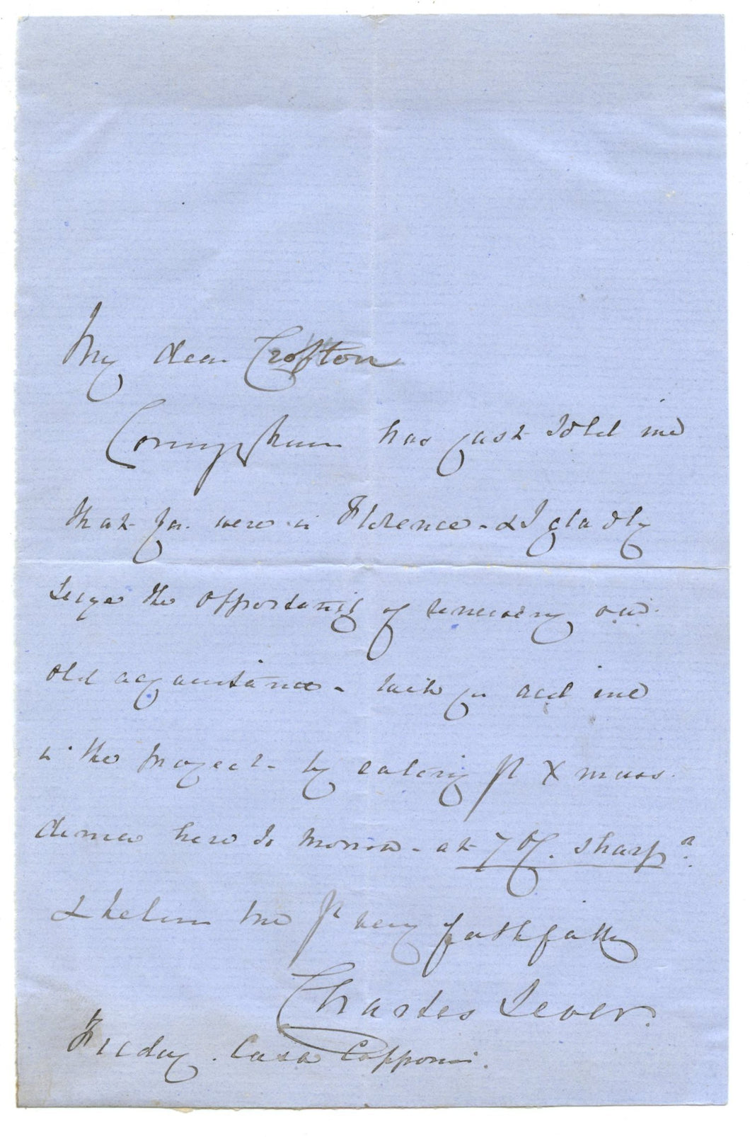 Letter to Crofton