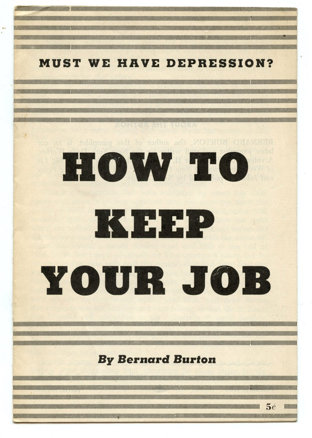 Must We Have Depression? How To Keep Your Job