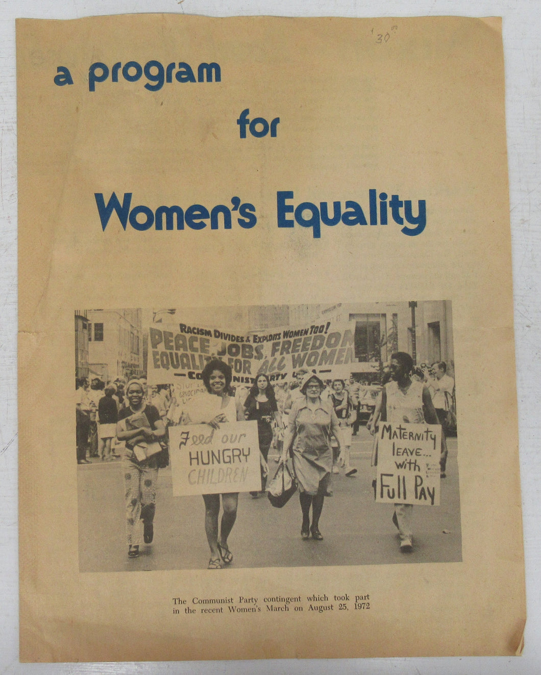 A Program for Women's Equality