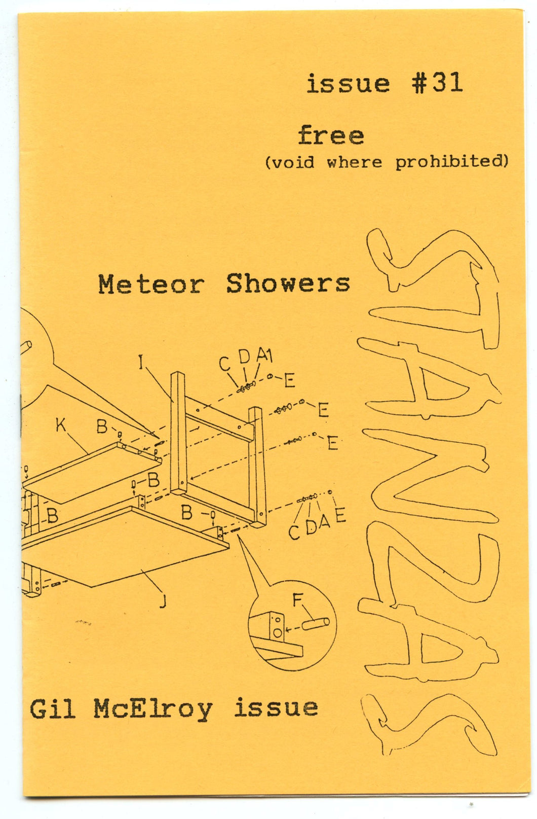 Stanzas Magazine, Gil McElroy issue 