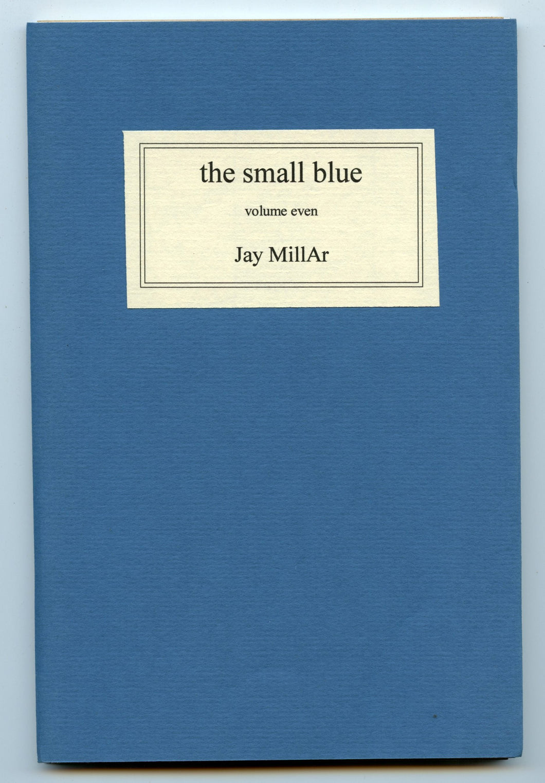 the small blue, volume even & volume odd