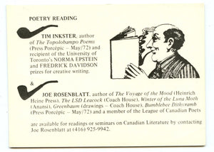 Poetry Reading promotional card
