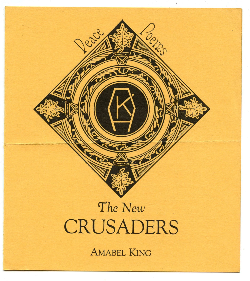Prospectus and order form for Amabel King's "The New Crusaders"