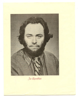 Promotional leaflet for Joe Rosenblatt