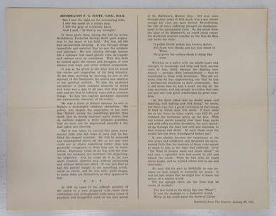 Obituary for Archdeacon F. G. Scott