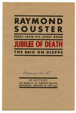 Raymond Souster Reads From His Latest Book, Jubilee of Death, The Raid on Dieppe