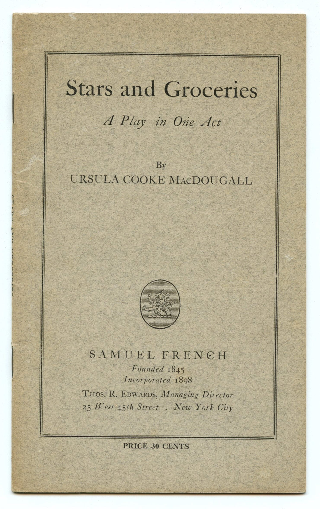 Stars and Groceries: A Play in One Act