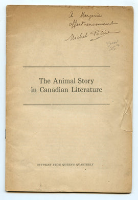 The Animal Story in Canadian Literature