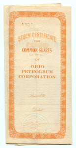 Ohio Petroleum stock certificate