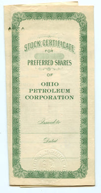 Ohio Petroleum stock certificate