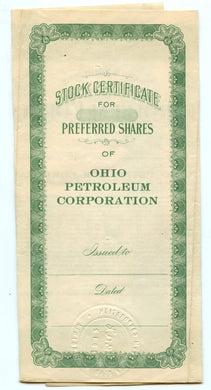 Ohio Petroleum stock certificate