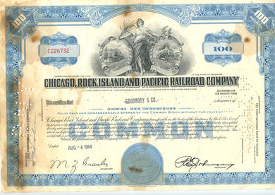 Chicago, Rock Island and Pacific Railroad stock certificate