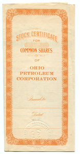 Ohio Petroleum stock certificate