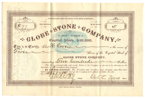 Globe Stone Company stock certificate
