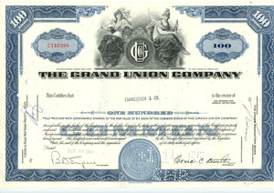 Grand Union stock certificate