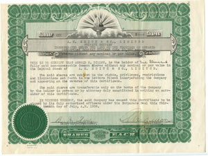 A. M. Smith stock certificate