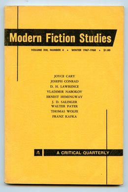 Modern Fiction Studies Winter 1967-1968