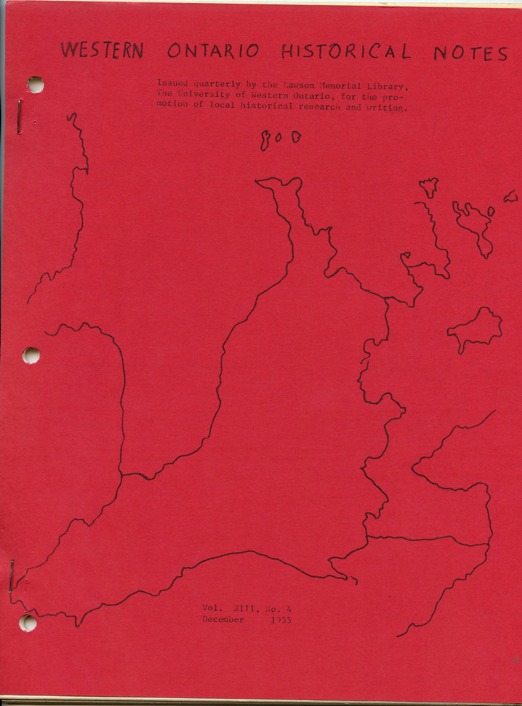 Western Ontario Historical Notes December 1955