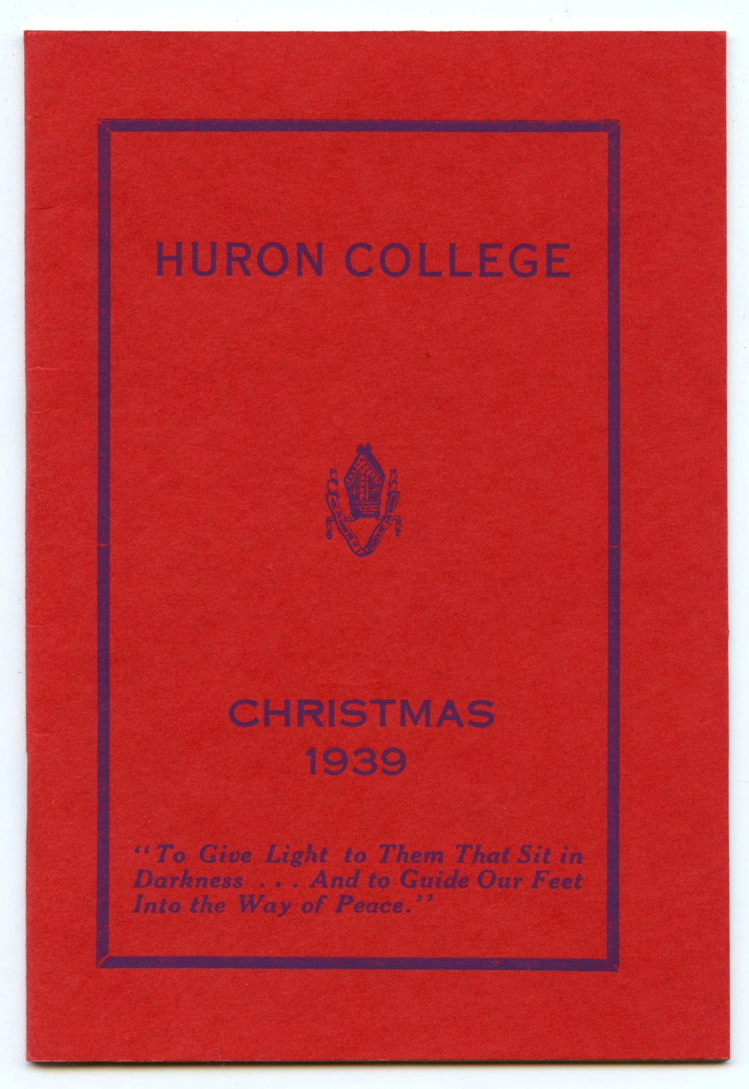 Huron College Christmas 1939