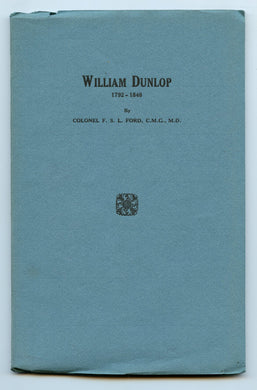 William Dunlop 1792-1848