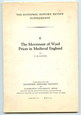 The Movement of Wool Prices in Medieval England