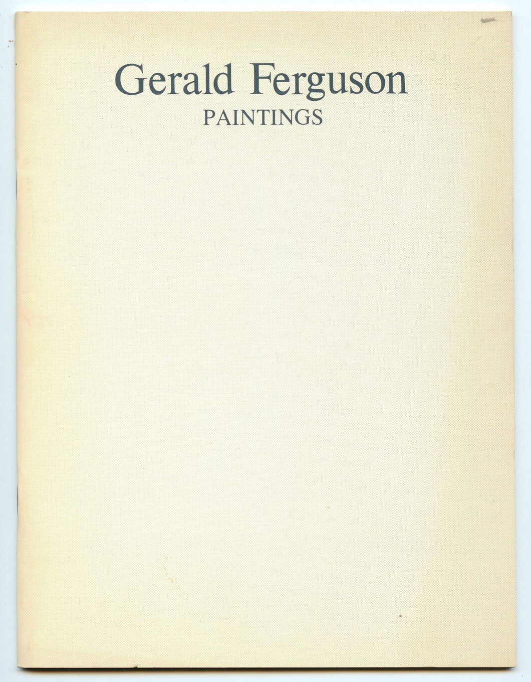 Gerald Ferguson: Paintings