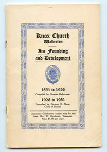 Knox Church, Walkerton: Its Founding and Development