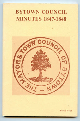 Bytown Council Minutes 1847-1848