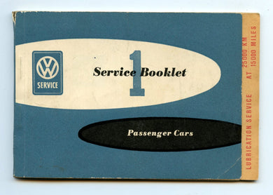 Volkswagen Service Booklet for Passenger Cars