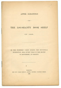 After Gleanings For The Log-Shanty Book Shelf of 1896