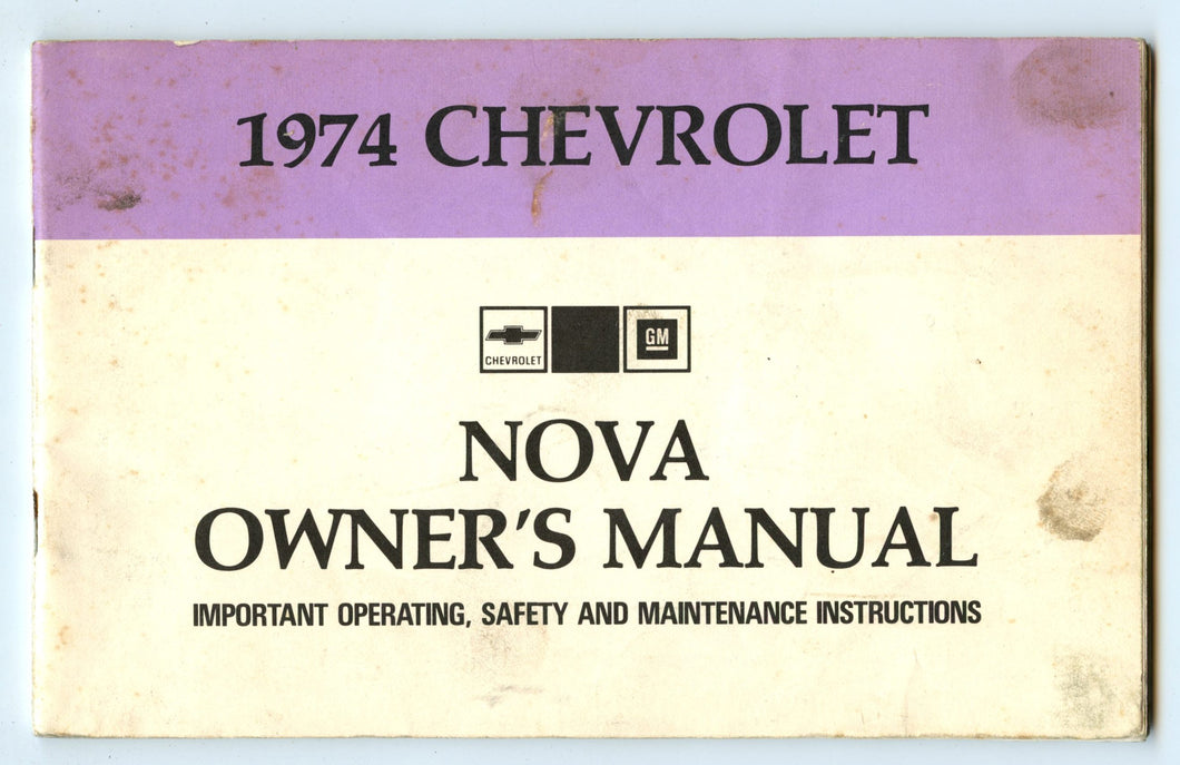1974  Chevrolet Nova Owner's Manual