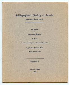 The Union of Taste and Science. A Poem: To which are subjoined a few elucidated notes