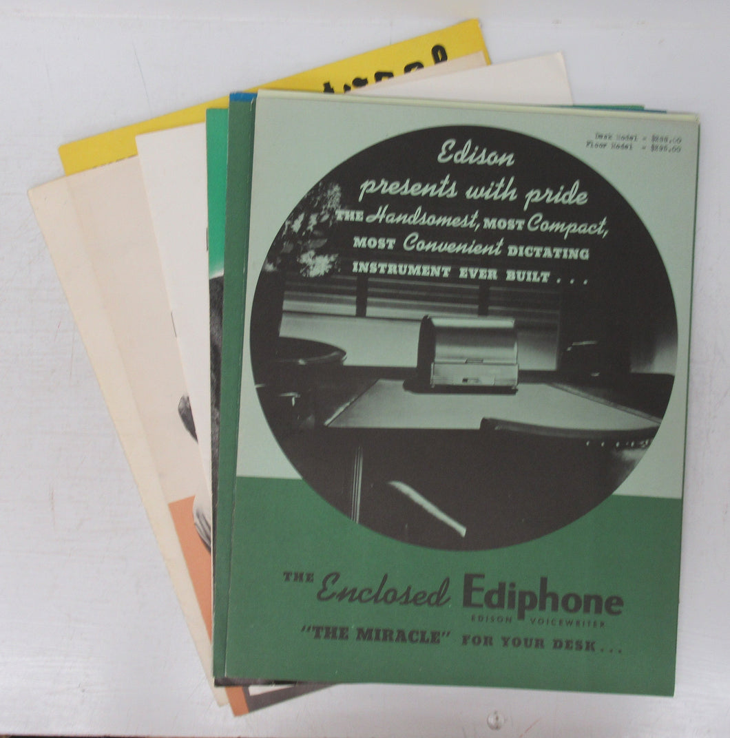 Collection of 1930s-40s dictation device catalogues