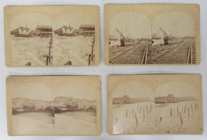 8 stereoviews of Humberston(e), Lincolnshire following storm damage