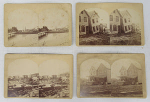 8 stereoviews of Humberston(e), Lincolnshire following storm damage