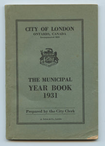 London Ontario Municipal Year Book 1931