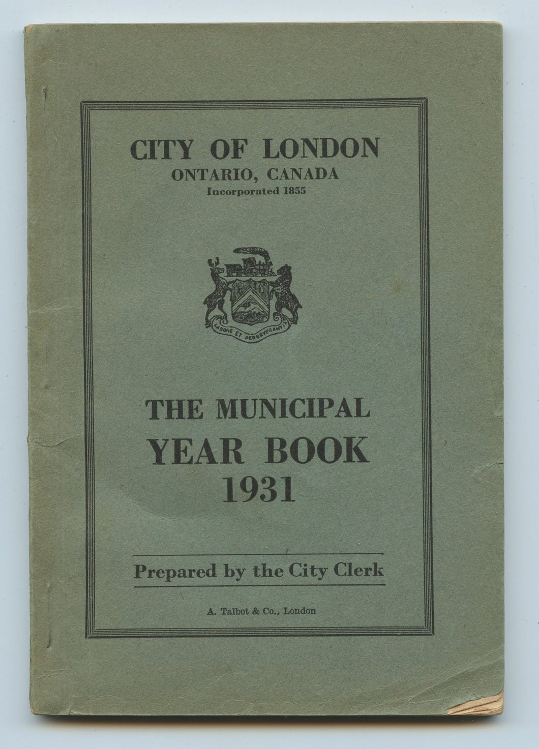 London Ontario Municipal Year Book 1931