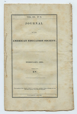 Journal of the American Education Society February 1831