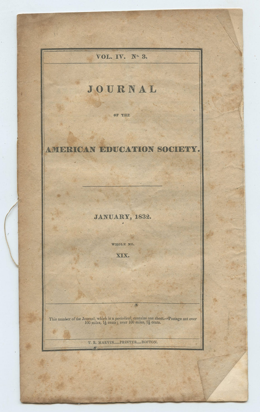 Journal of the American Education Society January 1832