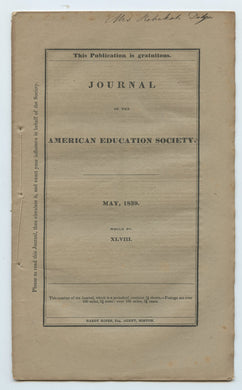 Journal of the American Education Society May 1839
