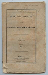 Quarterly Register of the American Education Society, May 1831
