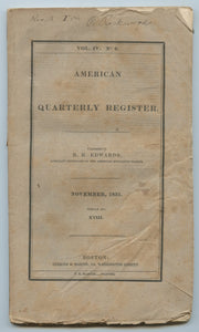 Quarterly Register of the American Education Society, November 1831