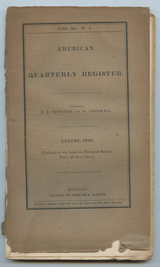 American Quarterly Register, August 1838