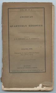 American Quarterly Register, August 1838