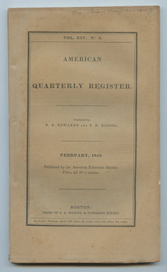 American Quarterly Register, February 1842