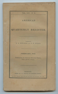 American Quarterly Register, February 1842