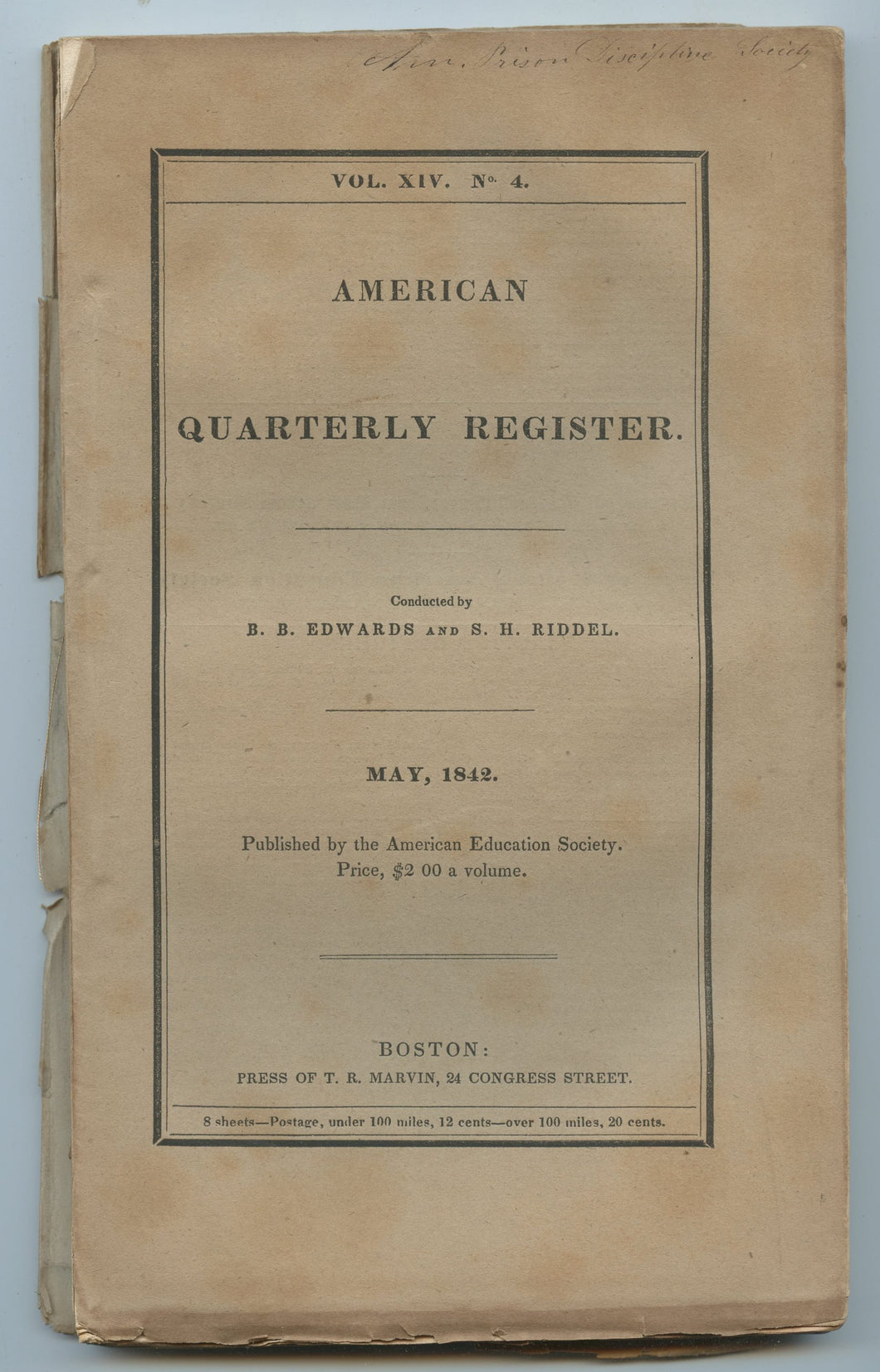 American Quarterly Register, May 1842