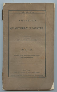 American Quarterly Register, May 1843